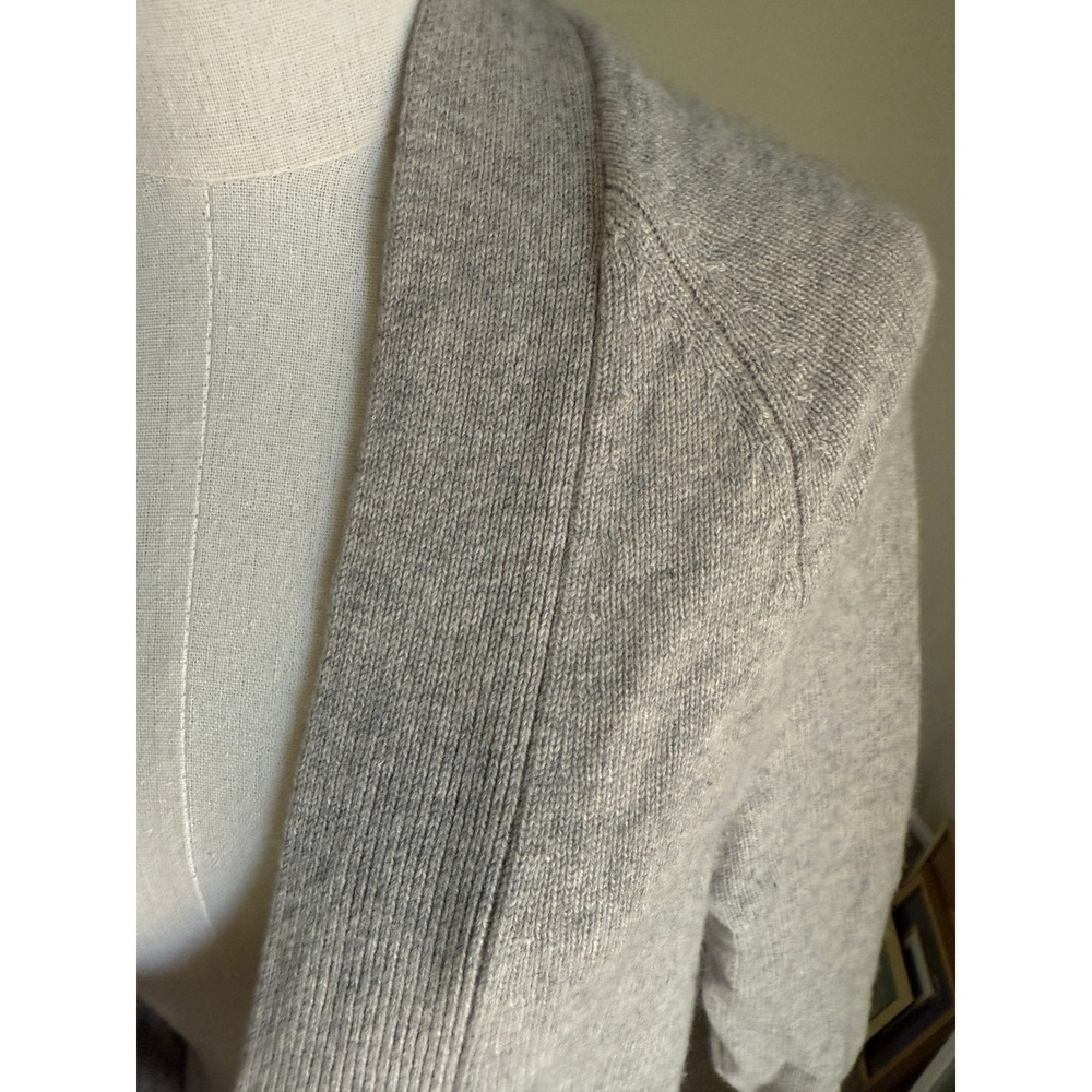 The Cashmere Project Gray 100% Cashmere Long Open Front Cardigan Small S - Picture 3 of 9